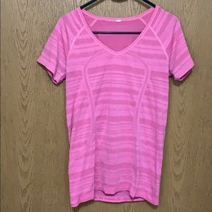 Pink Lululemon Swiftly Tee